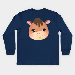 cute donkey Kids Long Sleeve T-Shirt